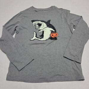 Cat & Jack Gray Shark Halloween Long Sleeve Tee NWOT